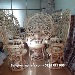 Ghế đuôi công mây tre 483215