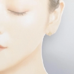 K18YG Bông tai kim cương chéo 0.10CT - Hàng hiệu Chính hãng 872002