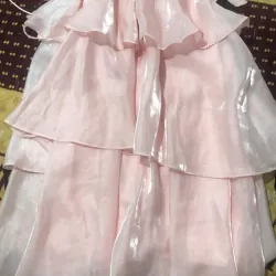 váy nữ màu hồng pastel bèo tầng dáng xoè phong cách công chúa  972443