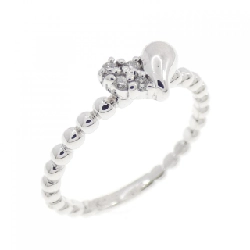 Nhẫn hồng ngọc kim cương K10WG 0.03CT