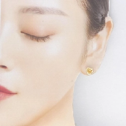 K18YG Bông tai hồng - Hàng hiệu Authentic 865831