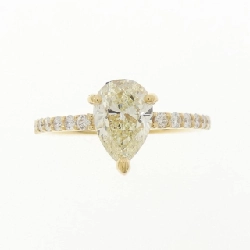 Nhẫn K18YG Kim Cương 1.028CT M IF Hình Giọt Nước - Hàng hiệu Chính hãng 874953