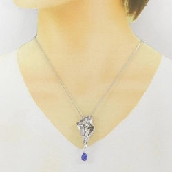 K18WG Đá Tanzanite Dây Chuyền 2.25CT - Hàng hiệu Chính hãng 858125