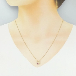 Dây chuyền ruby K18YG 0.12CT - Hàng hiệu chính hãng 864012