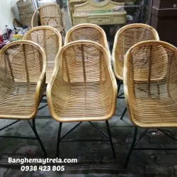 Ghế mây cafe chân sắt giá rẻ 790441