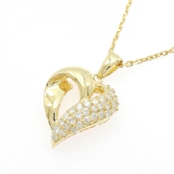 K18YG Dây chuyền kim cương hình trái tim Pavé 0.50CT - Hàng hiệu Chính hãng 856898