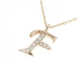 K18PG Chữ cái F Dây chuyền kim cương 0.05CT - Hàng hiệu Chính hãng 867898