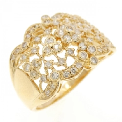 Nhẫn kim cương K18YG 0.50CT