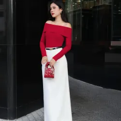 Chân váy nữ diện tết dài 92 centi chất liệu vải vin Tech hàng may 788297