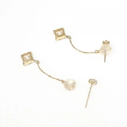 K18YG Bông tai Cubic - Hàng hiệu Chính hãng 874221