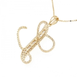 K18YG Chữ cái L Dây chuyền kim cương 0.50CT - Hàng hiệu Chính hãng 858983