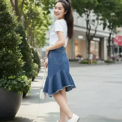 Chân váy jean Denim thời trang Size S MỚI 99% 1024954