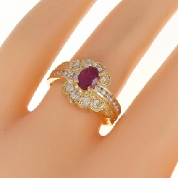 Nhẫn ruby K18YG 0.68CT 673311