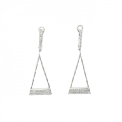 K18WG Bông tai kim cương 0.37CT - Hàng hiệu Chính hãng