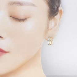 K18YG/PT900 Bông tai - Hàng hiệu Authentic 868515