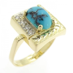 Nhẫn Turquoise 18KYG/18KWG