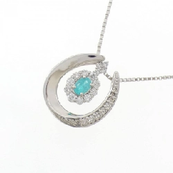 PT900/PT850 2WAY Paraiba Tourmaline Necklace 0.137CT - Hàng hiệu Authentic 857566