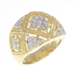 Nhẫn kim cương K18YG/K18WG 0.18CT - Hàng hiệu Authentic