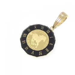 K18YG(枠) Đồng xu Mặt dây chuyền - Hàng hiệu Chính hãng 861620