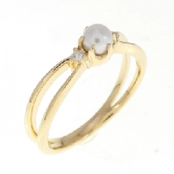 Nhẫn ngọc trai Akoya K18YG 3.7mm