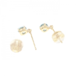 K18YG Blue Topaz Earrings - Hàng hiệu Authentic 870495