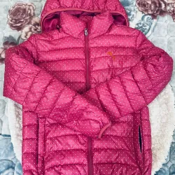 Áo khoác chần bông màu hồng chấm bi 789810