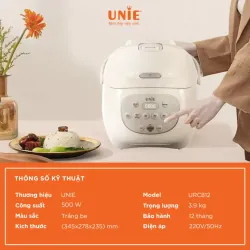 UNIE URC812 – Lòng gốm siêu bền, cơm tơi từng hạt 728611