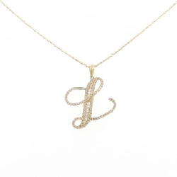 K18YG Chữ cái L Dây chuyền kim cương 0.50CT - Hàng hiệu Chính hãng