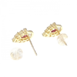 K18YG Bông tai Ruby - Hàng hiệu Chính hãng 870973