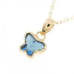 K18YG Bướm Topaz Xanh Dương Dây Chuyền 0.19CT - Hàng hiệu Chính hãng 857554