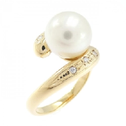 Nhẫn ngọc trai Akoya K18YG 8.6mm - Hàng hiệu Chính hãng