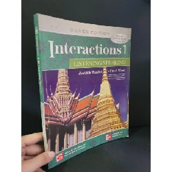 (TẶNG BOOKMARK) Interactions 1 Listening/speaking silver edition mới 80% bẩn bìa, ố nhẹ, tróc gáy nhẹ, có chữ viết, highlight 2009 Judith Tanka RBK3004 HỌC NGOẠI NGỮ
