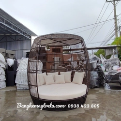 Ghế hồ bơi mây nhựa mái vòm 536866