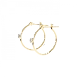 K18YG/K18WG Bông tai kim cương dạng vòng 0.04CT - Hàng hiệu Chính hãng 864430