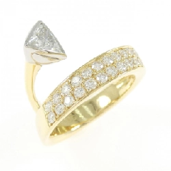 Nhẫn kim cương K18YG/PT900 0.426CT