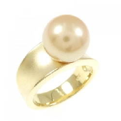 Nhẫn ngọc trai trắng K18YG 10mm - Hàng hiệu Authentic