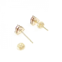 K18YG Bông tai Tourmaline Hình trái tim - Hàng hiệu Chính hãng 867299