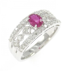 Nhẫn Ruby K18WG 0.388CT - Hàng hiệu Chính hãng