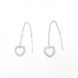 K14WG Bông tai kim cương hình trái tim - Hàng hiệu Authentic 866191