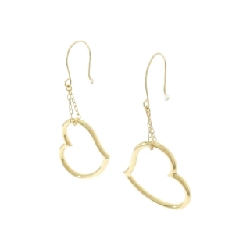 K18YG Bông tai hình trái tim - Hàng hiệu Chính hãng 870200