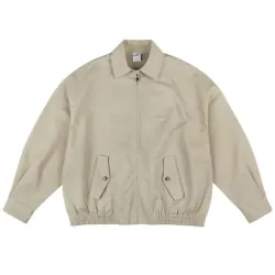 Áo khoác kaki nam cổ bẻ có khoá kéo phong cách đơn giản