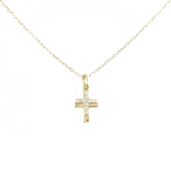 K18YG Dây chuyền kim cương hình chữ thập - Hàng hiệu Chính hãng