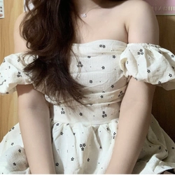 Thanh lý áo thô trễ vai hoa nhí BARE 459594