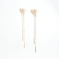 K10YG Bông tai hình trái tim - Hàng hiệu Chính hãng 872014