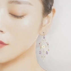 Khuyên tai đá màu hoa TAKE-UP - Hàng hiệu Authentic 846318