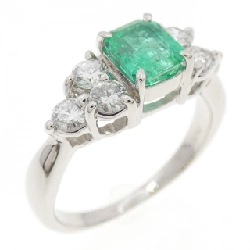 Nhẫn Emerald PT900 0.65CT - Hàng hiệu Chính hãng