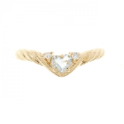 Nhẫn aquamarine K18YG hình trái tim 669344