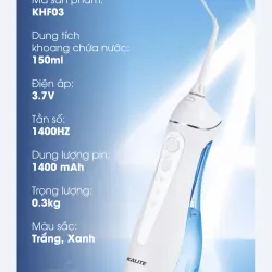 Máy tăm nước Kalite KHF03 làm sạch răng đánh bay mảng bám