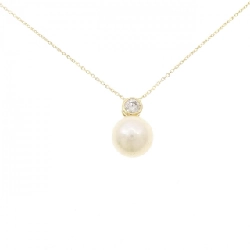 K18YG Vòng cổ ngọc trai Akoya 9.3mm - Hàng hiệu Chính hãng