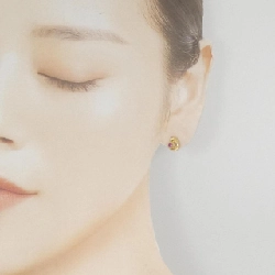 K18YG Bông tai Ruby - Hàng hiệu Chính hãng 876038